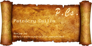 Petróczy Csilla névjegykártya